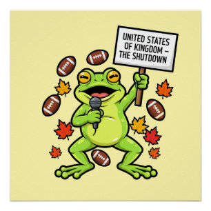 Lustiger Frosch-Meme-Satire – Vereinigte Staaten v Poster
