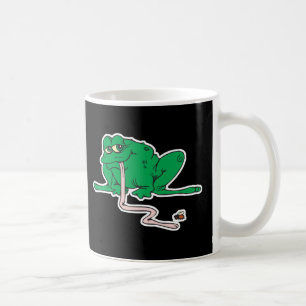 lustiger Frosch mit langer Zunge Kaffeetasse