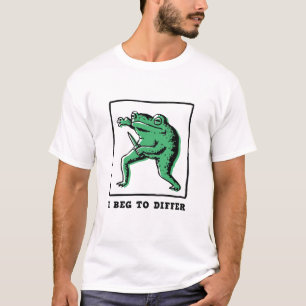 Lustiger Frosch mit Messer – "Ich bitte zu widersp T-Shirt