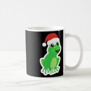Lustiger Frosch mit Weihnachtsmannmütze für Weihna Kaffeetasse