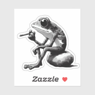 lustiger Frosch, niedliche Tiere Aufkleber