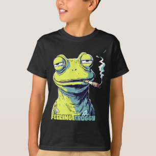 Lustiger Frosch raucht Zigarette Lustiger Frosch T-Shirt