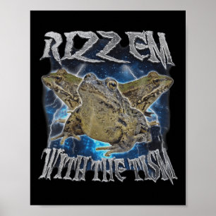 Lustiger Frosch Rizz Em Mit Dem Tism Frosch Meme A Poster