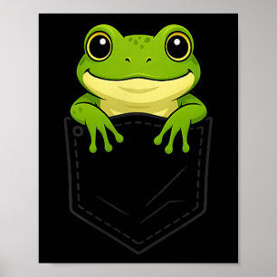 Lustiger Frosch schaut in Cket Tierliebhaber Männe Poster