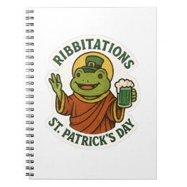 Lustiger Frosch St.Patrick's Day Notizblock
