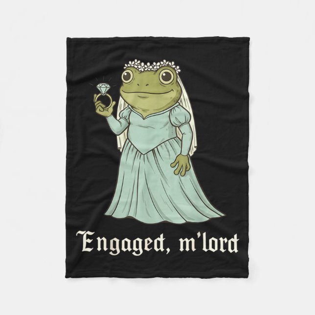 Lustiger Frosch Verlobung Passende Paare T-Shirt S Fleecedecke (Vorderseite)