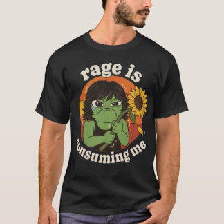 Lustiger Frosch-Wut verbraucht mich Sarkastisches T-Shirt