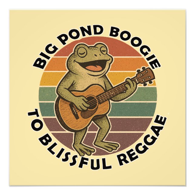 lustiger Froschgesang Fotodruck (Vorne)