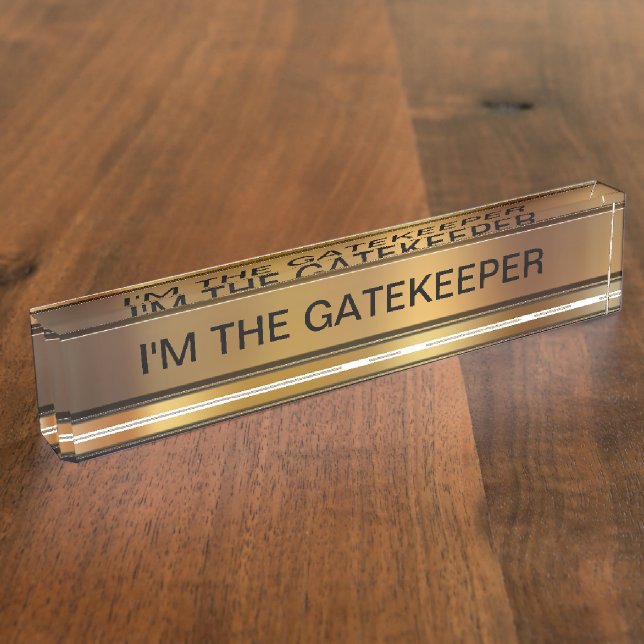 Lustiger Führungskraft-Schreibtisch-Namen-Teller Namensplakette (Seite)