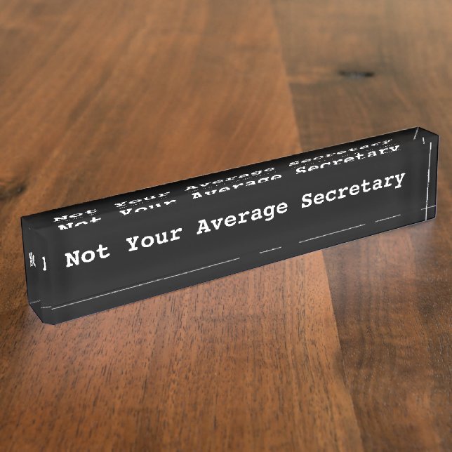 Lustiger Führungskraft-Sekretär Desk Name Plates Namensplakette (Seite)