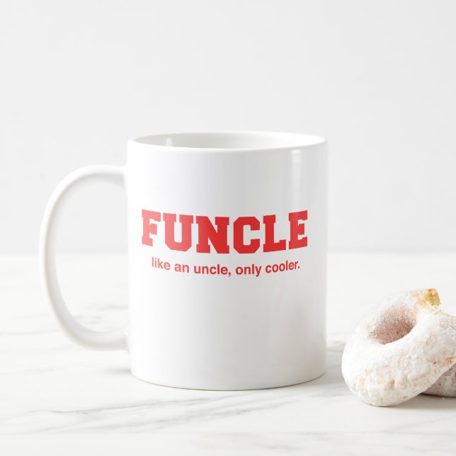 Lustiger Funcle Uni-Druck Kaffeetasse (Mit Donut)