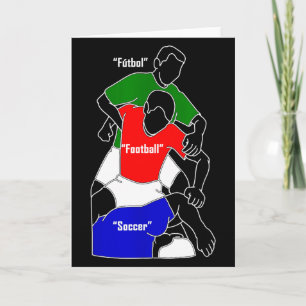 Lustiger Fußball Fútbol Soccer Karte