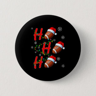 Lustiger Fußball Ho Ho Ho Weihnachtsurlaub für Män Button