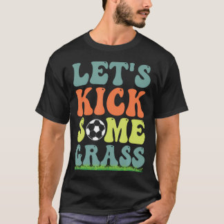 Lustiger Fußball, Lasst uns etwas Gras für Mama ki T-Shirt