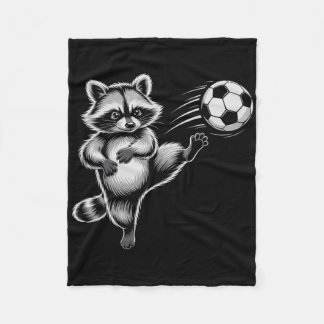 Lustiger Fußball Ll Waschbärkick Gewinnt Spiel Haa Fleecedecke