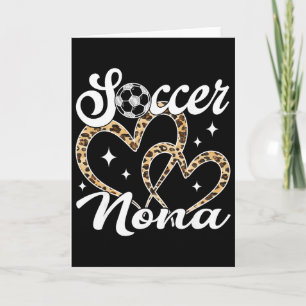 Lustiger Fußball Nona Leopard Fußballspieler  Karte