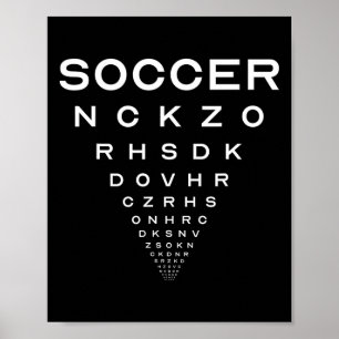 Lustiger Fußball Optiker Brett Witz Poster