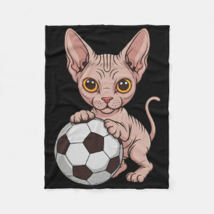 Lustiger Fußball Sphynx nur Mädchen das Katzen Spi Fleecedecke