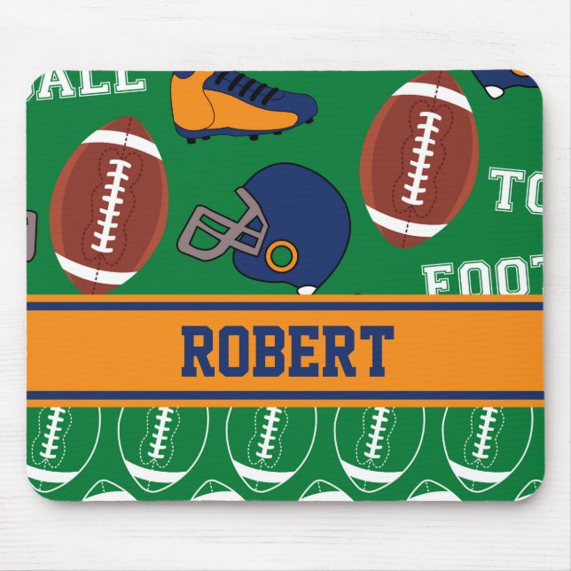LUSTIGER FUSSBALL Sport-Cartoon ADDIEREN IHREN Mousepad (Vorne)