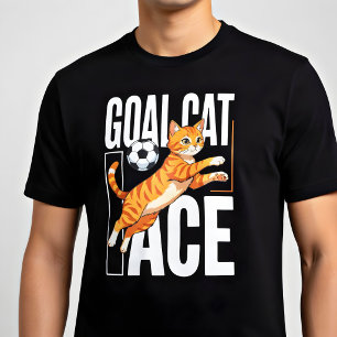 Lustiger Fußball-Torhüter-Katze   Geschenk für Fuß Tri-Blend Shirt