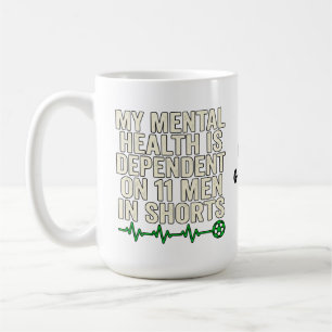 Lustiger Fußballfan Mental Health Herzschlag Grafi Kaffeetasse