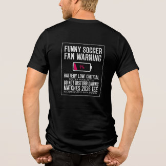 Lustiger Fußballfan-Warnbatterie niedrig Kritisch Tri-Blend Shirt