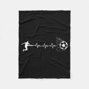 Lustiger Fußballspieler Herzschlag Grafik Srt Fußb Fleecedecke