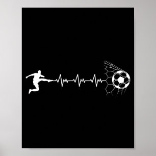 Lustiger Fußballspieler Herzschlag Grafik Srt Fußb Poster