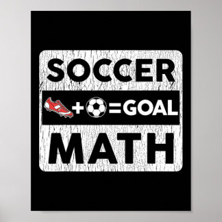 Lustiger Fußballspieler Mathe-Tor Liebhaber Humor Poster