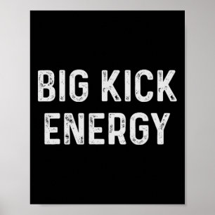 Lustiger Fußballspieler mit großer Kick-Energie Poster