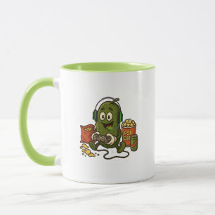 Lustiger Gamer-Einleg-Gurken-Snack-Liebhaber-Carto Tasse