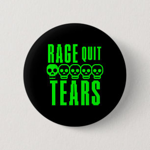 Lustiger Gamer Gaming Sarkasmus Rage Quit Noob Trä Button