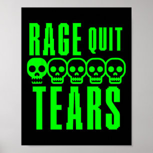 Lustiger Gamer Gaming Sarkasmus Wut Beenden Noob T Poster
