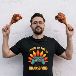 Lustiger Gamer Ich pausierte mein Spiel für Thanks T-Shirt