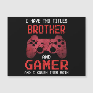 Lustiger Gamer Retro-Videospiele für Bruder Magnetkarte