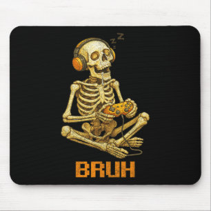 Lustiger Gamer Skelett Gamer Teenager Jungen Video Mousepad