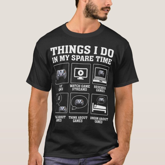 Lustiger Gamer T-Shirt (Vorderseite)