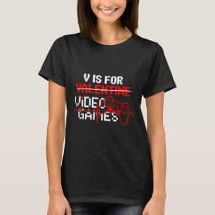 Lustiger Gamer V ist für Videospiele Jungen Männer T-Shirt