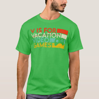 Lustiger Gaming-Urlaub V ist für Videospiele Gamer T-Shirt
