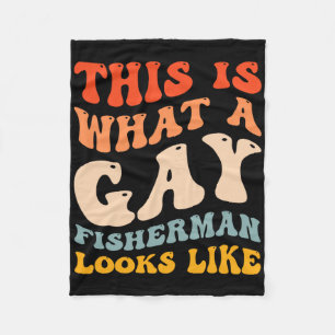 Lustiger Gay-Pride-Angeln Wie ein schwuler Angler Fleecedecke