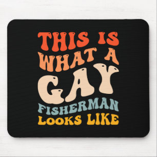 Lustiger Gay-Pride-Angeln Wie ein schwuler Angler Mousepad