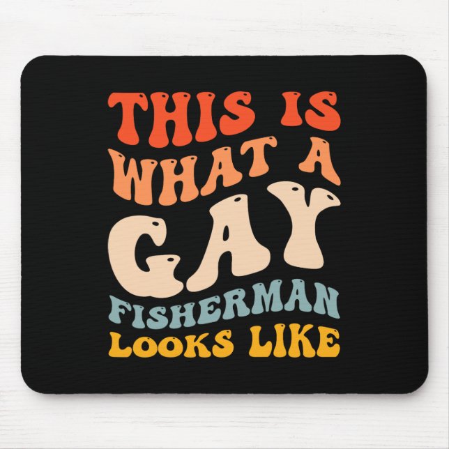 Lustiger Gay-Pride-Angler Was Ein Schwuler Fischer Mousepad (Vorne)