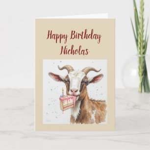 Lustiger Geburtstag an den Lieblingsalten Ziegenbo Feiertagskarte