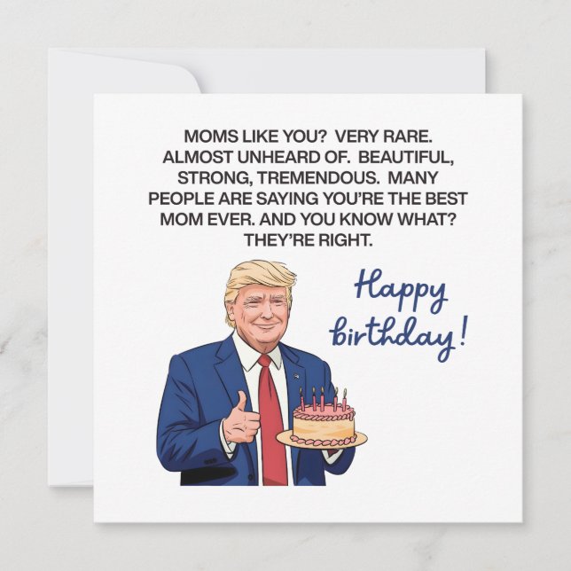 Lustiger Geburtstag der Mutter  Karte (Vorderseite)