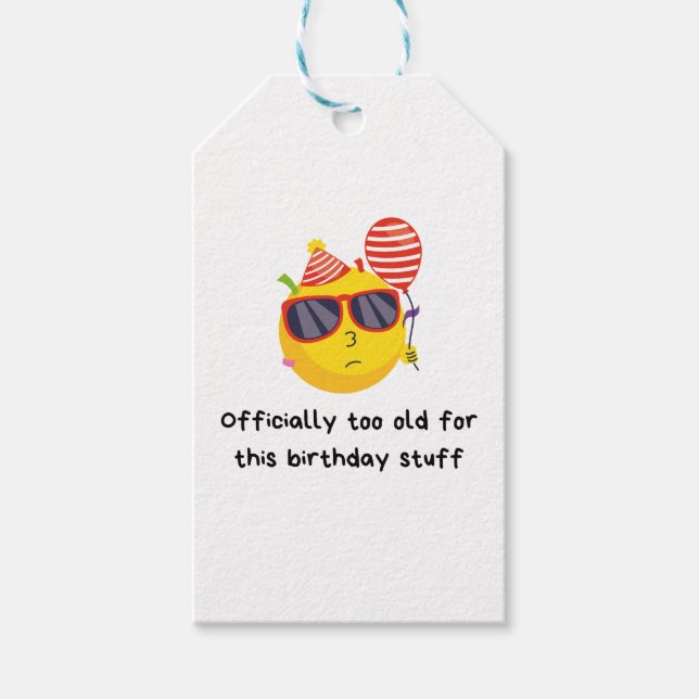 Lustiger Geburtstag Geschenkanhänger (Vorderseite)