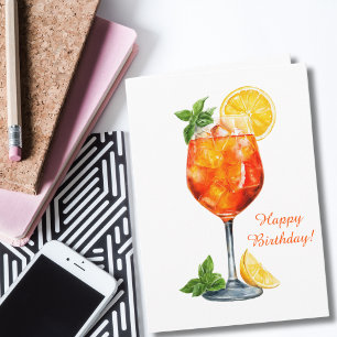Lustiger Geburtstag Spritz Italienischer Cocktail  Karte