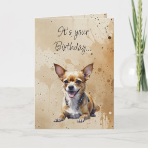 Lustiger Geburtstag Süßer Chihuahua Hund Karte
