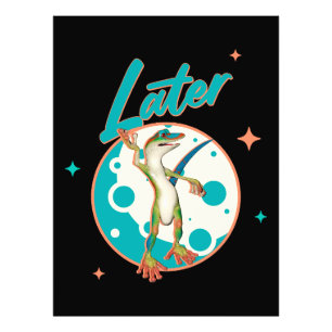 Lustiger Gecko Später Prokrastinations Humor Fotodruck