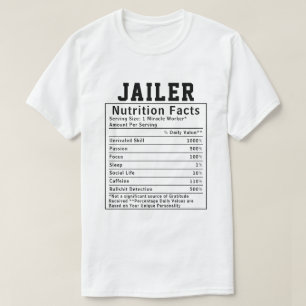 Lustiger Gefängniswärter Ernährungsfakten Geschenk T-Shirt