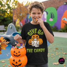 Lustiger Geist Gib Den Süßigkeiten Auf Halloween